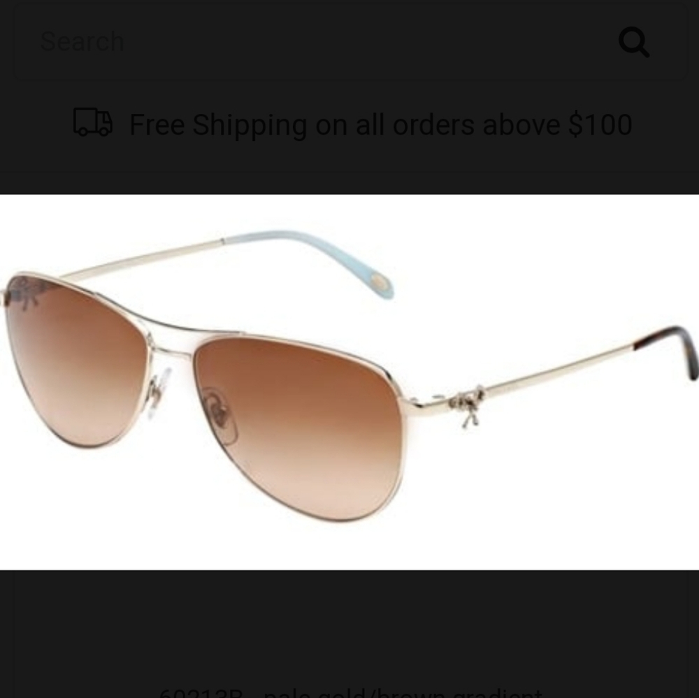Tiffany & Co TF3044 Rope Bow Sunglasses Aviator Pilot Luxury Designer Metal #52